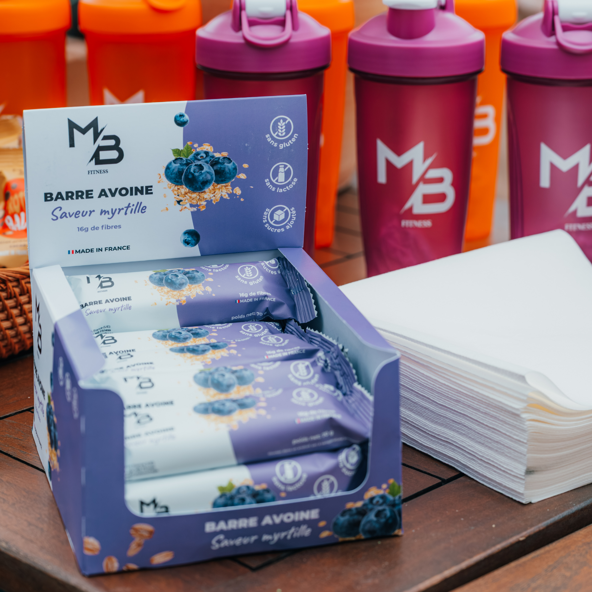 Barre protéinée végétale Myrtille – Boîte de 20x70g