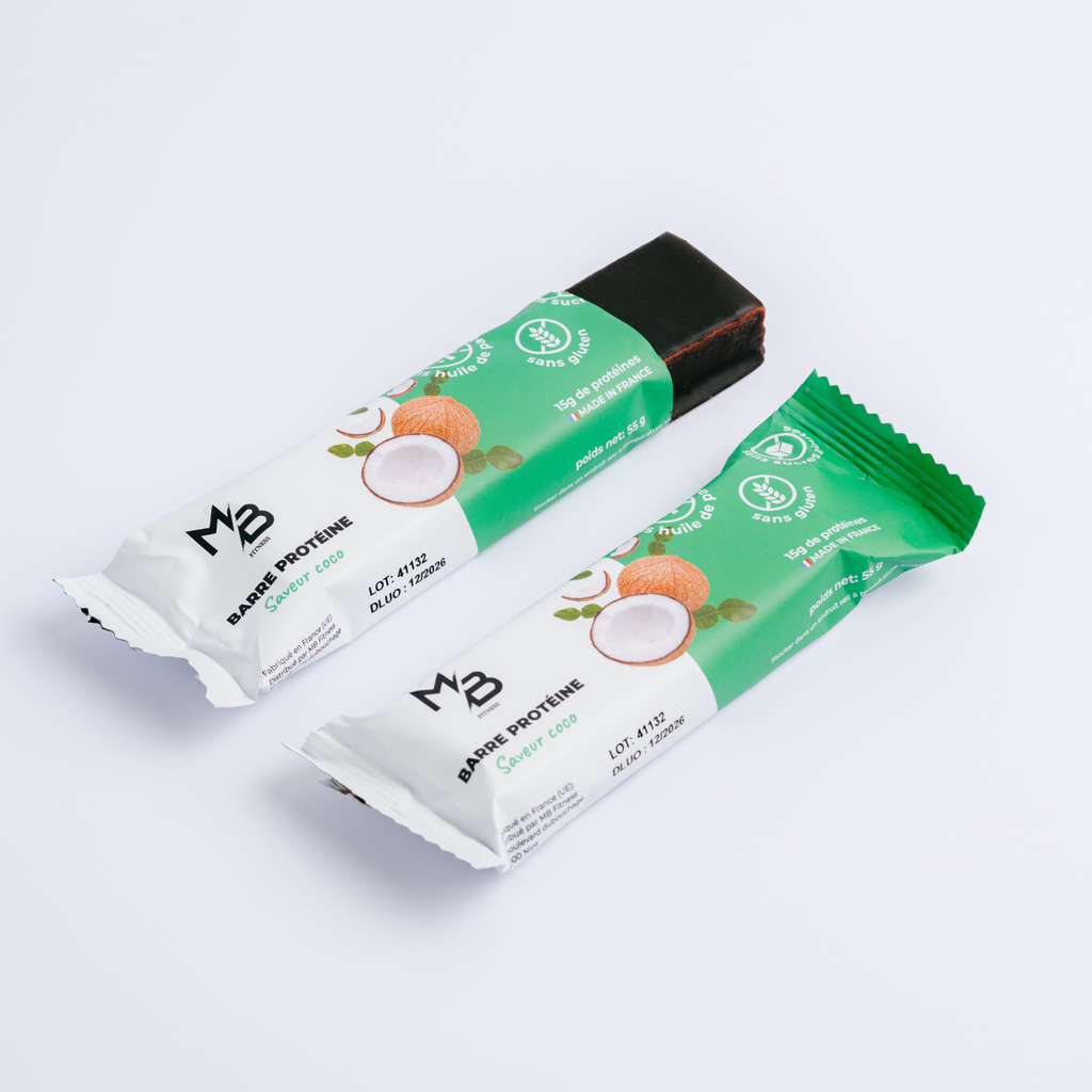 Barre Protéinée Coco Végétale –  Boîte de 20x50g