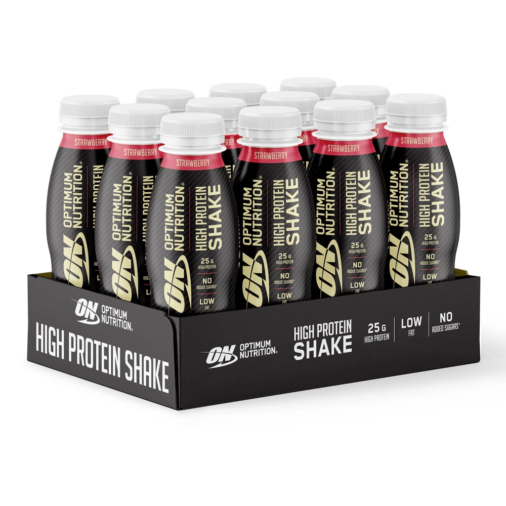 High Protein Shake Optimum Nutrition 12 x 330 ml - saveur Fraise