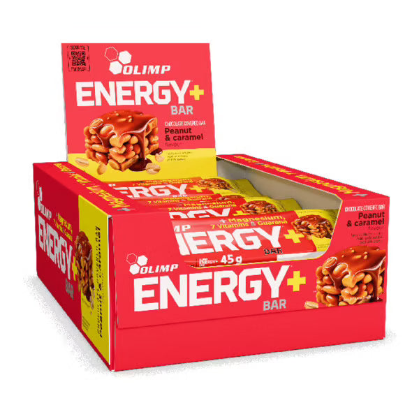 Barre Énergétique Olimp Energy+ Bar - Caramel Peanut (20 x 45 g)