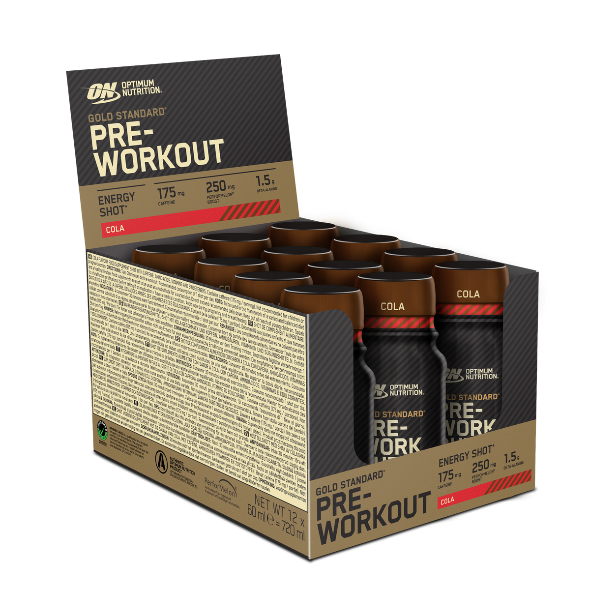 Gold Standard Pre-Workout Shot Cola - 12 x 60 ml